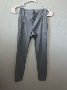 Athleta Kids Blue/Gray Side-Pocket Leggings